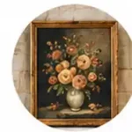 Decorative framed vintage art lifestyle image